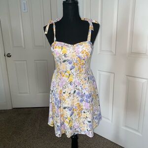 Lily Rose Floral Tie-Shoulder Sundress in Pastel Bouquet